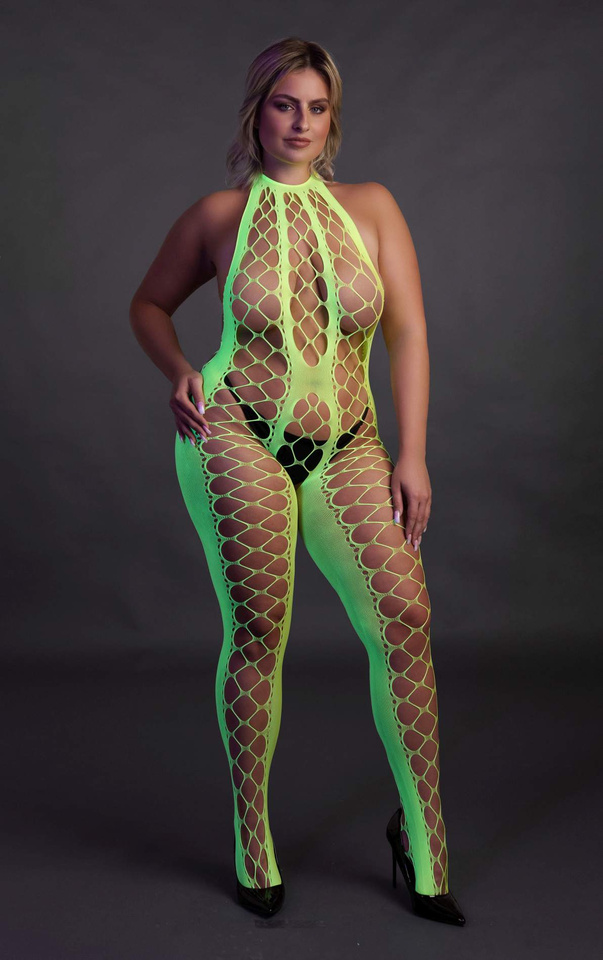 Neonowy Bodystocking Ouch! 835 Green XS/XL