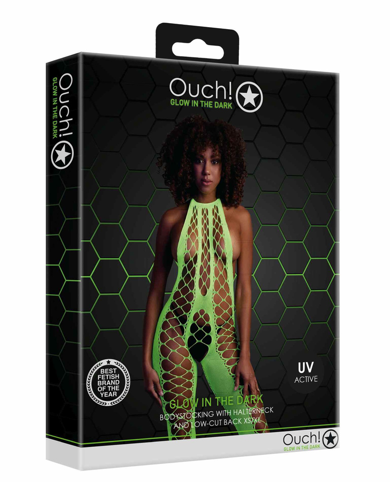 Neonowy Bodystocking Ouch! 835 Green XS/XL
