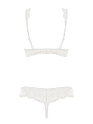 Delikatny, Biały Komplet - Obsessive 853-SET-2