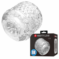 Masturbator Męski Pretty Love Cole – przezroczysty dwustronny, 6 cm