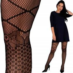 Kuszące Wzorzyste Kabaretki Angan LivCo Corsetti – Unikalny Wzór i Zmysłowy Splot