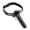 Skórzany Knebel 2w1 Ball Gag z dildo - Fetish Deluxe