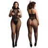 Bodystocking PLUS SIZE Le Desir koronka i siateczka gustowny półgolf 26