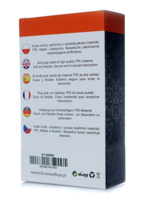 Korek Analny z uchwytem Plug-T-Plug Smooth – miękki silikonowy 12 cm