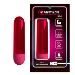 Mini wibrator damski pocisk Pretty Love Kiwi Red 10 trybów wibracji