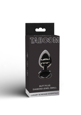 Taboom Butt Plug With Diamond Small 17116 – Korek Analny z Czarnym Kryształem