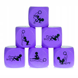 Zabawka Kostka Miłości Do Kamasutry 25mm Fioletowy – 1 Sztuka