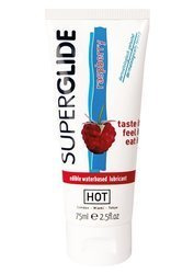 Żel poślizgowy o smaku malinowym - Super Glide Raspberry 75 ml