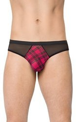 Stringi Męskie w Kratkę SoftLine 4524