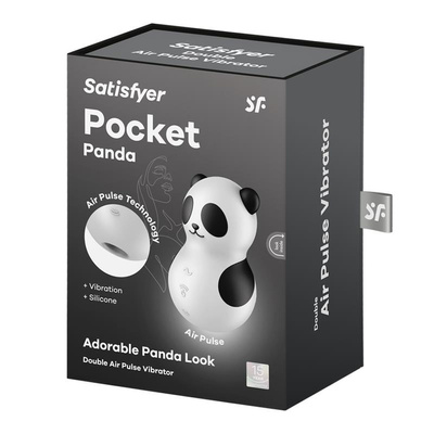 Satisfyer Pocket Panda – Wibrator Zasysający z Wibracjami i 2 Silniczkami