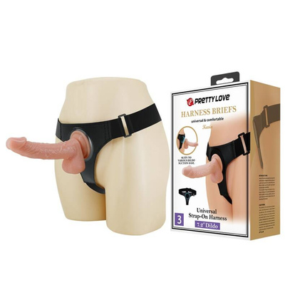 Pretty Love - Kevin Harness Briefs – Realistyczne Dildo z Przyssawką i Uprzężą