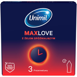 Prezerwatywy przedłużające stosunek 3szt. UNIMIL Max Love Time Control