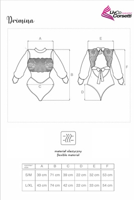 Body Koronkowe Drimina LivCo Corsetti – Tiul i Błękitne Detale S/M, L/XL!
