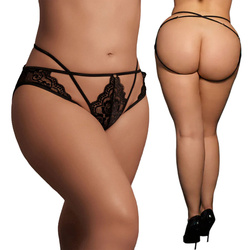 Stringi nietuzinkowe z paseczkami na pośladkach Lena - Le Desir 05