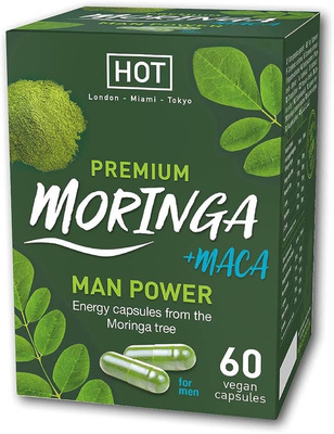 Premium Moringa + Maca Men Power Vegan – 60 kapsułek