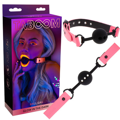 Knebel BDSM Świecący w Ciemności TABOOM 17203 – GLOW IN THE DARK BALLGAG!