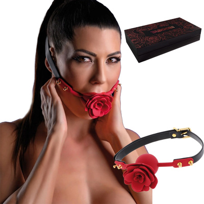 Knebel BDSM Wild Roses Ball Gag Czerwony Taboom