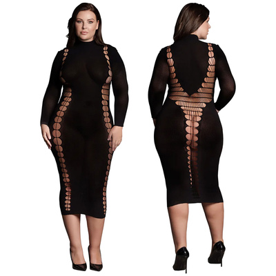 Sukienka z Golfem i Odsłoniętymi Plecami Modelujący Krój Le Désir Carme 06