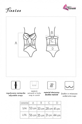 Body Orvina Livco Corsetti – Seksowna Czerń z Paseczkowym Dekoltem