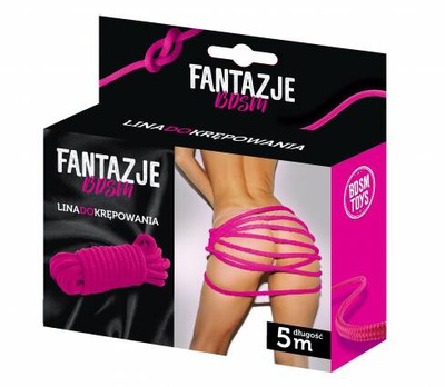 Fantazje BDSM – Różowa Lina do Krępowania Bondage (5m)
