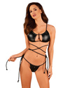Zestaw Cordellis Obsessive – Sexy Top i Stringi, Wet Look