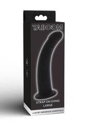 Silikonowe czarne dildo do pasa Taboom Strap-On Dong Large 17123