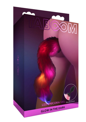 Taboom 17209 – Korek Analny z Ogonem Jednorożca LED Unicorn Tail Plug BDSM