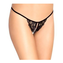 Czarne Klasyczne Stringi Damskie SoftLine 2272