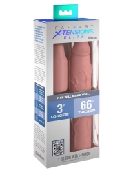 Przedłużka penisa 3" Silicone Mega X-tension – Fantasy X-tensions Pipedream