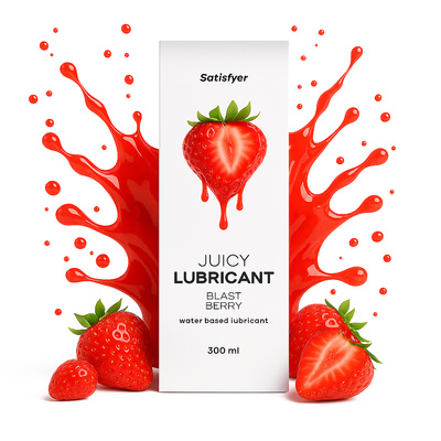 Lubrykant wodny o zapachu truskawki Satisfyer Berry Blast 300 ml