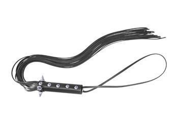 Bat z rączką obitą skórą, kolcami i uchwytem na nadgarstek Leder 8032