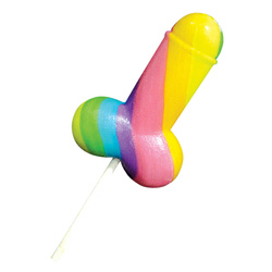 Lizak Penis Na Patyku Tęczowy Rainbow Cock Pop 85g