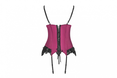 Sexy Gorset Agrafena Phlokss LivCo Corsetti – Satyna Bordowa i Koronka!