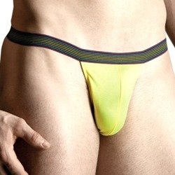 Klasyczne żółte stringi męskie SoftLine 4496