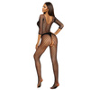 Siateczkowy kombinezon Bodystocking 2048 SoftLine w kratkę, otwarty krok
