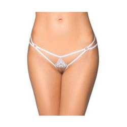 Skąpe Stringi Otwarte SoftLine 2477 - Białe