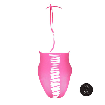 Neonowe Body Ouch! 837 Green UV Active Regulowane Ramiączka Sexy!