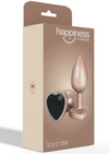 ToyJoy Happiness – Korek Analny z Czarnym Kryształkiem w Kształcie Serca