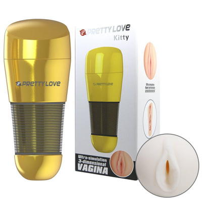 Ręczna Pochwa Masturbator CyberSkóra - Pretty Love Kitty Gold