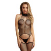 Bodystocking z chokerem i sznurowanym dekoltem Le Desir 35