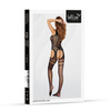 Bodystocking 2065 SoftLine Black Sexy Bielizna z Wycięciami i Otwartym Krokiem