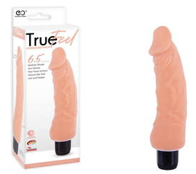 True Feel 6.5" – Zagięty Realistyczny Mini Wibrator z Żyłkami