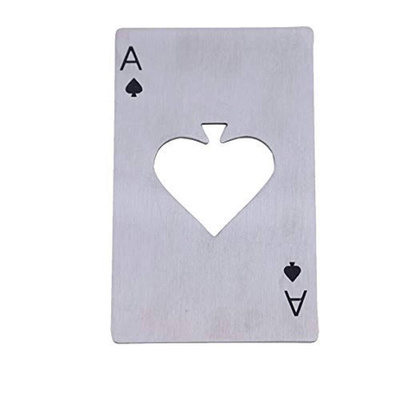 Otwieracz do Piwa Karta AS PIK Poker – Metalowy, Do Portfela, Idealny Gadżet!