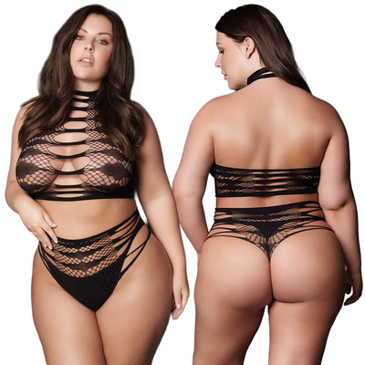 Zmysłowy Dwuczęściowy Komplet z Topem i Majtkami PLUS SIZE Le Désir Carpo 