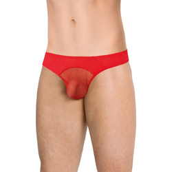 Czerwone Odkryte Stringi Męskie Soft Line 4525