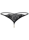 Stringi z Koralikami Czarne Seksowne Pearl Beaded G-string Daring 