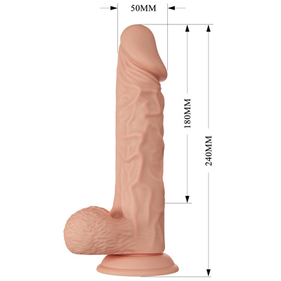Beautiful Buraq – Realistyczne Dildo XXL z Wibracją, Przyssawką i Przewodowym Pilotem