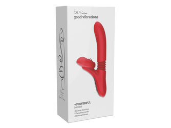 Silicone Vibrator 7 Powerful Modes Red – Realistyczny Wibrator z Funkcją Podgrzewania