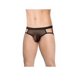 Stringi Męskie z Prześwitującej Siateczki - Soft Line 4521