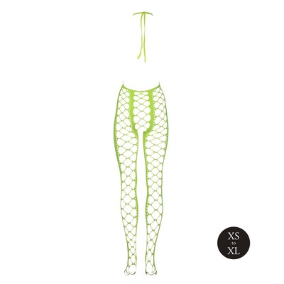 Neonowy Bodystocking Ouch! 835 Green UV Siateczka Druga Skóra!